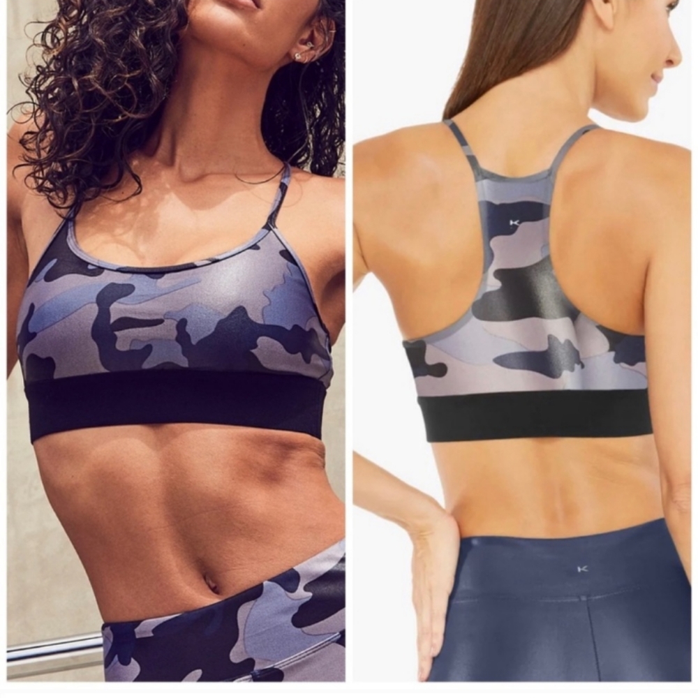 NWT  Koral Camo Sweeper Sports Bra Racer Back NWT  Extra Small XS